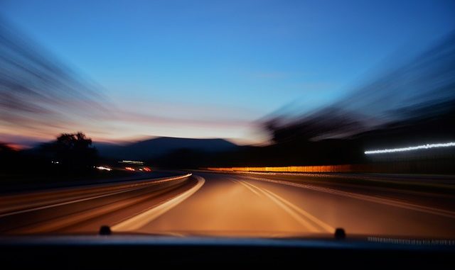 Car Evening Road Highway Night Driving Dark