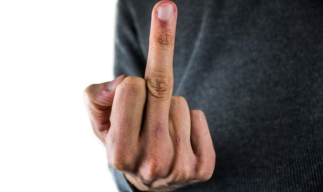 Finger Gesture Hand Insult Middle Finger Finger