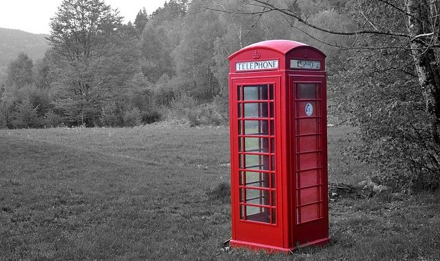 Beautiful Telephone Booth Red The Scenery Phone
